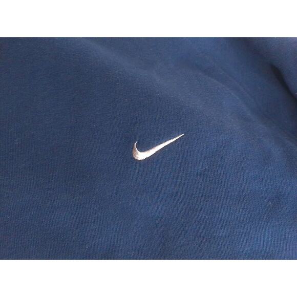 Vintage Nike Y2K Navy Blue Fleece Swoosh Sweatshirt Size Large - Picture 4 of 7